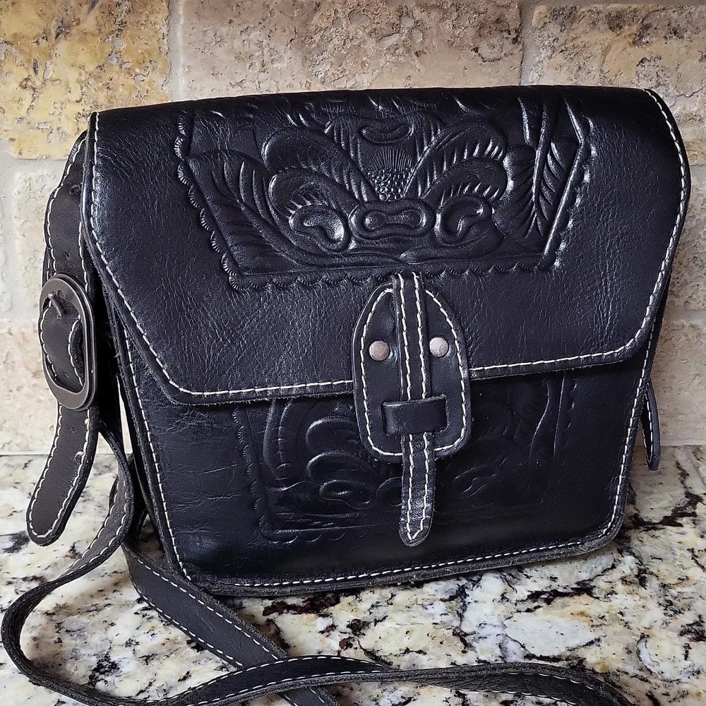 Patricia Nash Black Crossbody - Picture 1 of 12